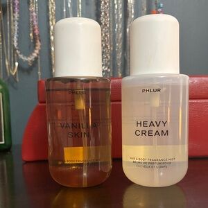 Phlur Vanilla Skin and Heavy Cream Fragrance Mists